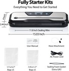 Vacuum Sealer Machine  With Starter Kit   Built-in Cutter 8 Function Vs6612
