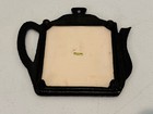 Vintage Footed Ceramic Tile Cast Iron Trivet Tea Pot Tea Kettle Shape Amish