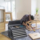 24 portable Tool Box 5drawers top Storage Tray lockable Metal Tool Chest Cabinet