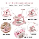 5 In 1 Baby Walker With Wheels  Music  Light  Rocking For Boys Girls 6-18 Month