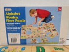 Wooden Alphabet Floor Puzzle First Learning 36 Inch By 24 Inch Colorful Animals