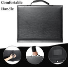 Large Black Choral Music Folders 3 Ring Choir Binder Pu Folder Hand Strap Singer