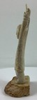 Chupak Juneau Alaska Signed Carved Figurine Sculpture Inuit Holding Salmon