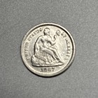 1867-s Liberty Seated Half Dime Proof-like Silver 5c