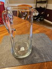 Vintage Hand-blown Clear Glass Pitcher 9  Cocktail Bar Martini Pitcher