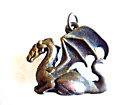 Dragon Metal Art 3-d Figural Pendant Medieval Fanatasy Vintage Jewelry Neocurio