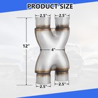 Exhaust X Pipe 2 5 Inch Inlet stainless Steel Universal Exhaust X Pipe 2 5 