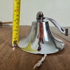 Vintage Silver Chrome 6 Inch Boat Ship Bell With Rope Loud No Mount
