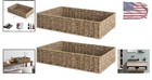 Elegant Handwoven Seagrass Storage Basket Set - 2-piece Organizing Solution