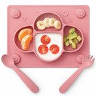 Suction Plates For Baby Placemat Spoon Fork Set For Toddlers  Silicone Baby P   