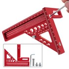 3d Multi Angle Measuring Ruler Metric Aluminum Alloy 22 5-90 Degree Woodworking