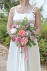 Artificial Flowers Combo Dusty Pink Silk Fake Bouquet Wedding Party Decor