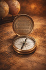 Vintage Brass 100-year Calendar Compass     Antique Pocket Sundial Compass