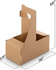 Mt Products Disposable Brown Cup Drink Carrier With Handle - Pack Of 15