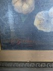 Large Framed Vintage Original Oil Painting Of A Woman Signed From 19th Century