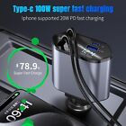 Retractable Car Charger 4in1 Fast Car Phone 16 Charger 120w Usb Type C Cable Lot