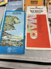 Vtg Lot 16 Road Maps Atlantic Ocean Floor  Utah  Quebec  Great Britain  Mi  Nyc