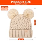 Toddler Winter Beanie Hat  Infant Winter Warm Knit Fleece Lined Cap For Girls   