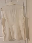 Capsule 121 Ivory Sleeveless Double-breasted Peak Lapel Blazer Vest L