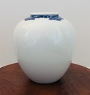 Chinese Blue   White Porcelain Vase jar With Landscape Scene