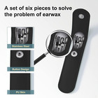 6pcs Ear Pick Cleaning Set Spiral Tool Spoon Ear Wax Remover Cleaner Curette Kit