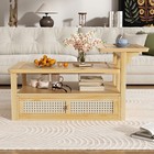 Coffee Table Center Cocktail Table Side End Table W  2 Tabletop For Living Room