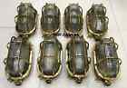 Vintage Outdoor   Indoor Nautical Brass Metal Ceiling Bulkhead Light - Lot Of 3