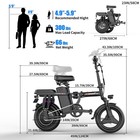 Askgo Lightweight Folding Ebike 1500w 48v 25mph 14  Electric Bike For Adults