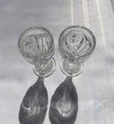  2  Vintage Imperial Glass Mogul Variant Clear Cordial 3 1 2 