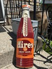 Vintage Original Tin Diecut Bottle Hires Root Beer Soda Working Thermometer Sign