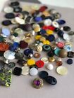 110 Vintage Buttons Lot  Metal  Plastic    Shell  Antique  Varied   Interesting