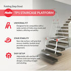 Hailo Tp1 Staircase Platform For Step Stools   Ladders  330 Lbs Capacity  Black