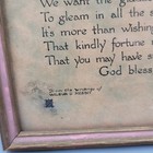 Vintage Ephemera Framed Wilbur Nesbit Birds Gold Bless You Prayer 6 5 x5 5 