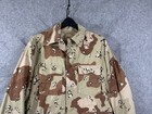 Military Chocolate Chip Desert Storm Shirt Jacket Men Medium Reg Camouflage Vtg