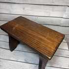 Vintage Primitive Rustic Cottagecore Decor Small Heavy Wood Step Stool
