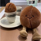 Coffee Bean Plush Toy  Cute Stuffed Animal Pillow For Coffee Shop Home Decor