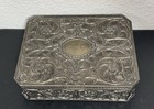 Vintage Godinger Silver Plated Floral Embossed Ornate Jewelry Box Velvet Lined