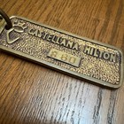 Vintage 1950s Castellana Hilton Madrid Hotel Brass Room Key 860 Skeleton Key Fob