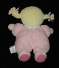 Carters Child Of Mine Doll Baby Lovey Plush Blonde Pigtails Braids Pink Flowers