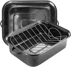 Jy Cookment Roasting Pan With Lid And Rack  21  Rectangular  25lb Turkey Roaster