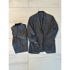 Kenneth Cole Reaction Mens Suit 36r 32x30 Gray Pinstripe 2 Button Matching Set