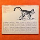 Vintage 1978 B Kliban 12 Month Spiral Wall Cat Calendar
