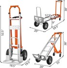 Aluminum Convertible Hand Truck 4-in-1000 Lbs Capacity Heavy Duty Dolly Cart