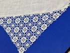 Beautiful Vintage Floral Loom Lace Square Corners Wedding Hankie Free Shipping 