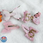 Jamjam Pink Little Girl First Birthday Hair Bow For Baby Toddler 5st Birthday