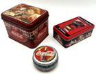 Vintage Coca Cola Collectable Tins 90 s Lot Of 3