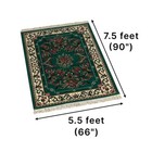 Rectangular Area Rug 5  6  X 7  6   Green Polypropylene   Renovator s Supply