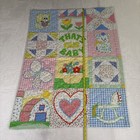 Vtg Quilted  that s Our Baby  Crib Quilt Nursery 39 X 30 In  Colorful Charity