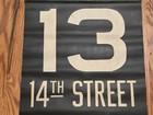 Vintage Brooklyn Nyc Subway Train Cloth Roll Sign Canarsie Broadway 14th Jamaica