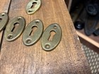 Antique Skeleton Key Hole Covers Escutcheon Door Hardware 5 Oval Brass Trim